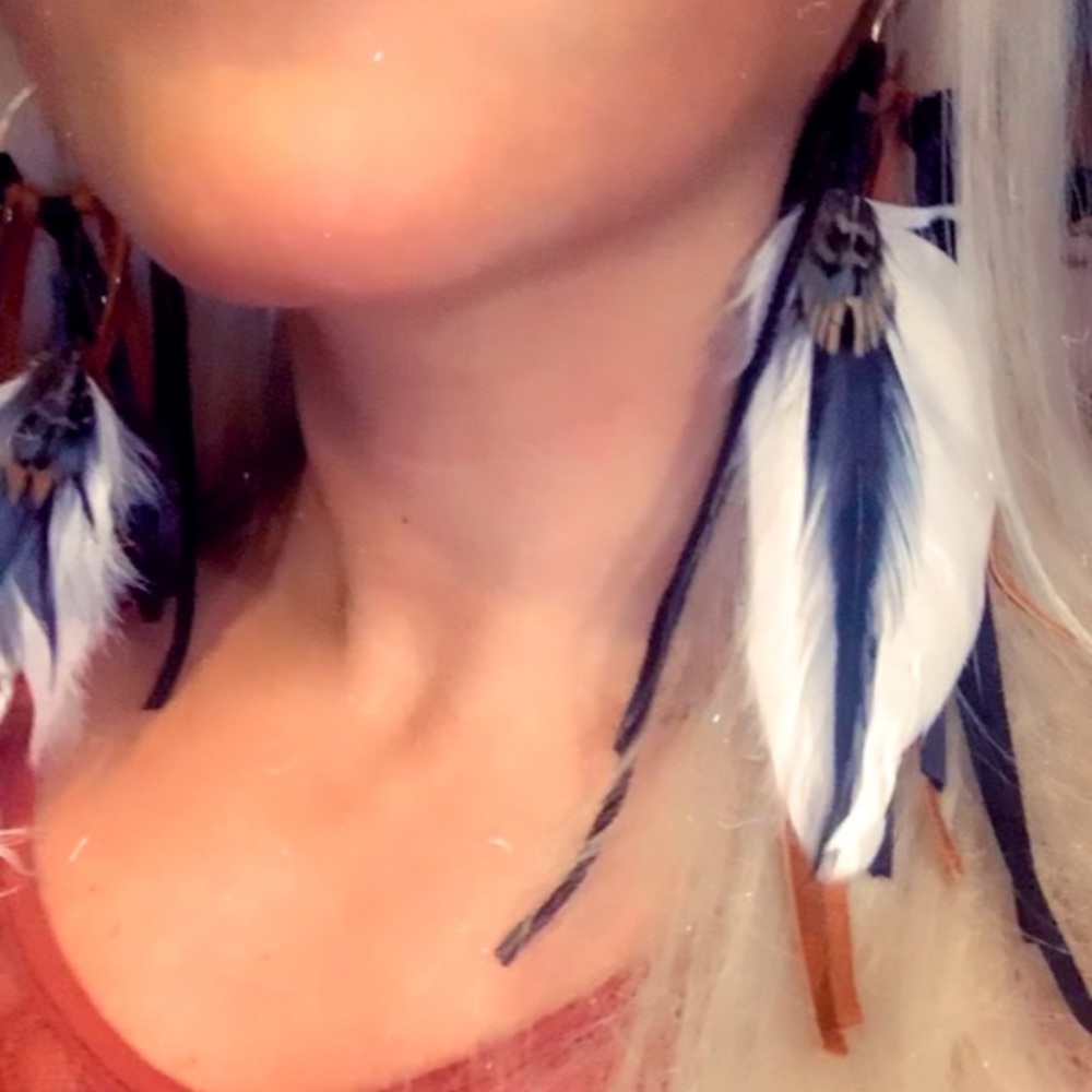 Customizable Fringe and Feather earrings